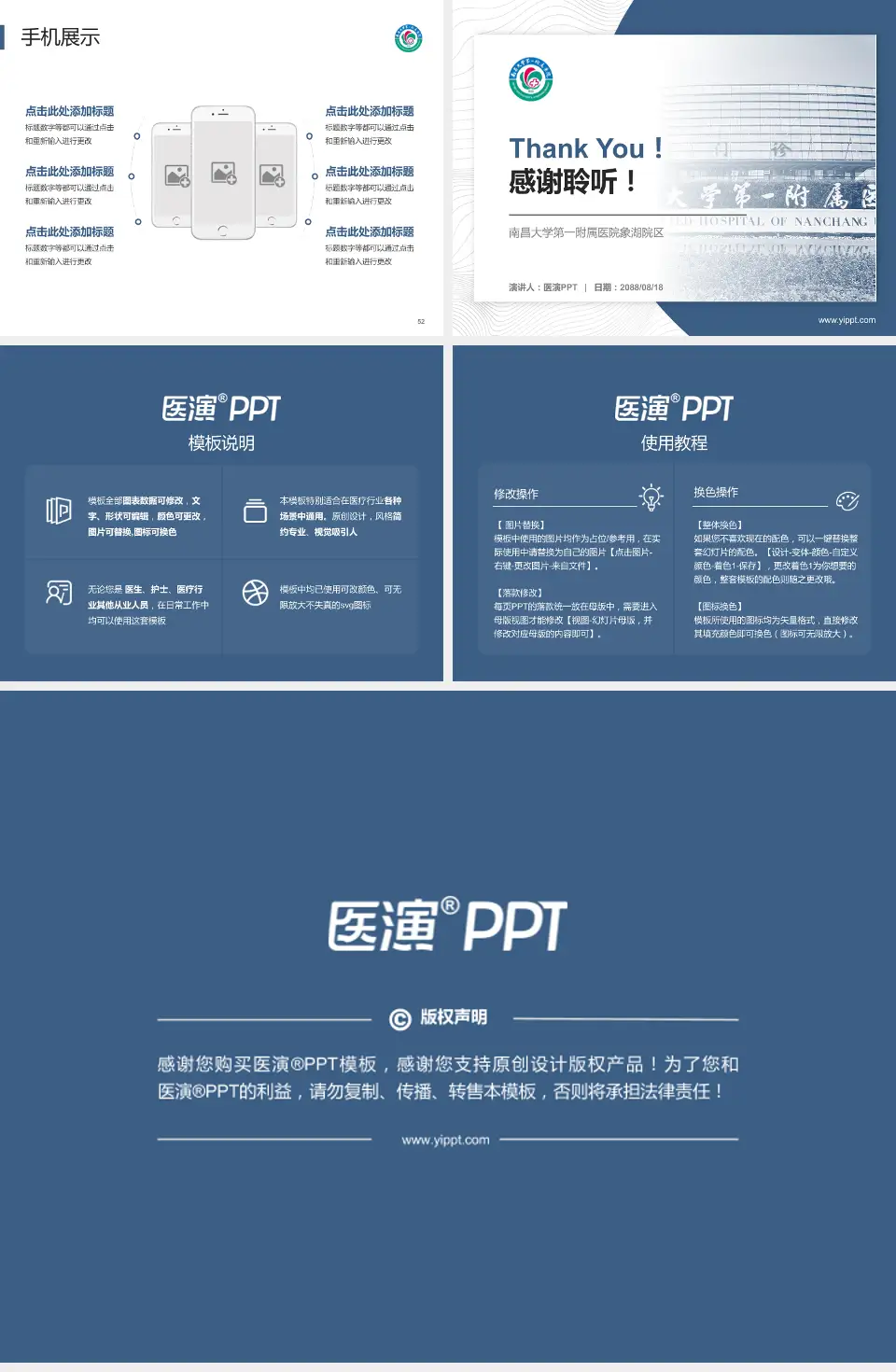 南昌大学第一附属医院象湖院区医院管理报告PPT模板4:3格式幻灯片预览图7