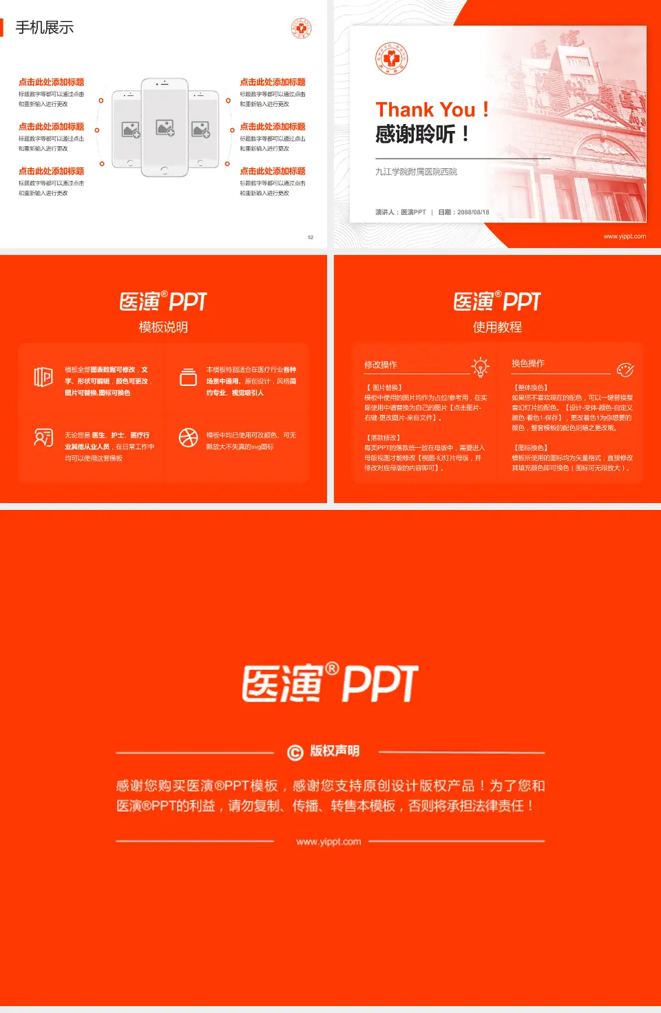 九江学院附属医院西院医院管理报告PPT模板4:3格式幻灯片预览图7