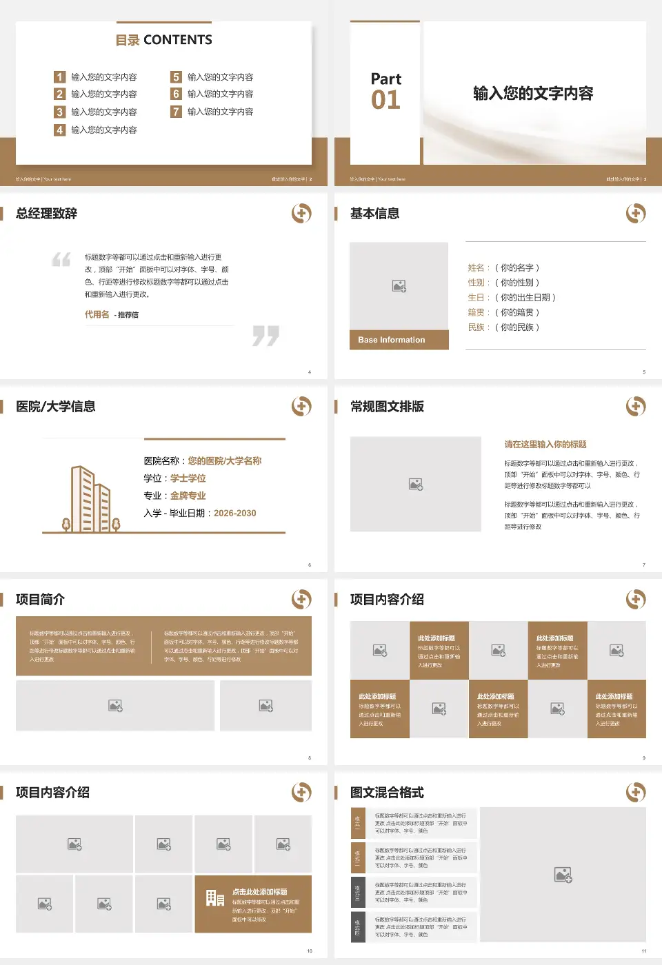 辽宁省中医院个人求职应聘简历PPT模板16:9格式幻灯片预览图2