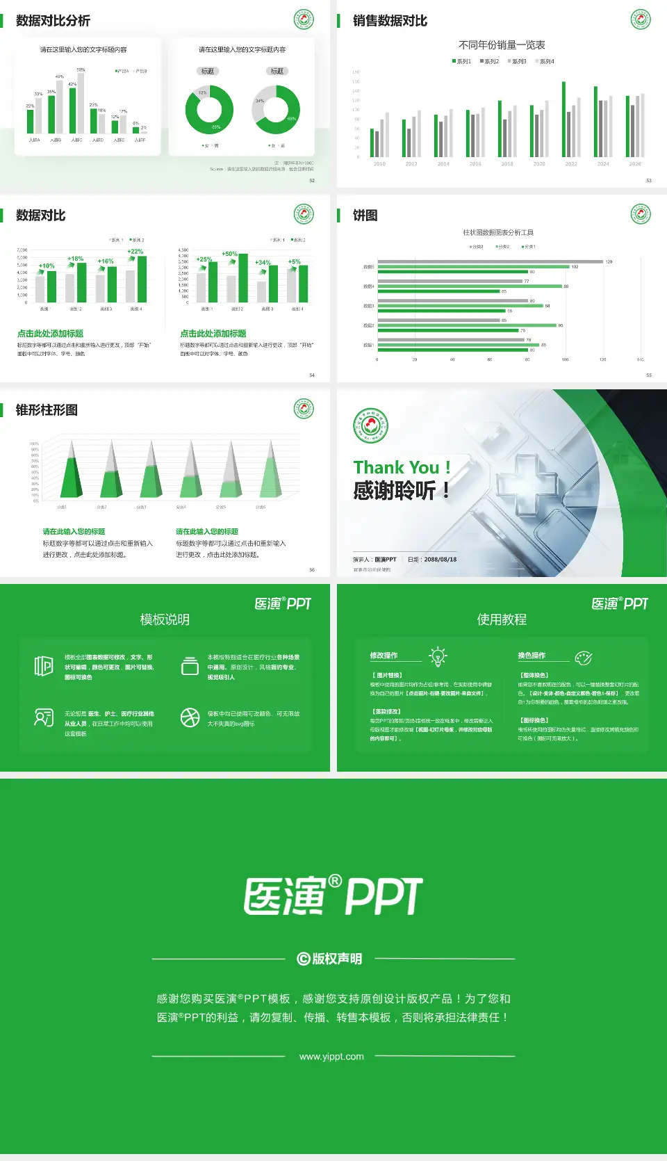 宜春市妇幼保健院医疗行业比赛专用PPT模板16:9格式幻灯片预览图7