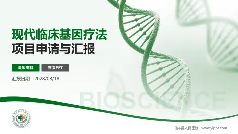 信丰县人民医院项目申请与汇报PPT模板