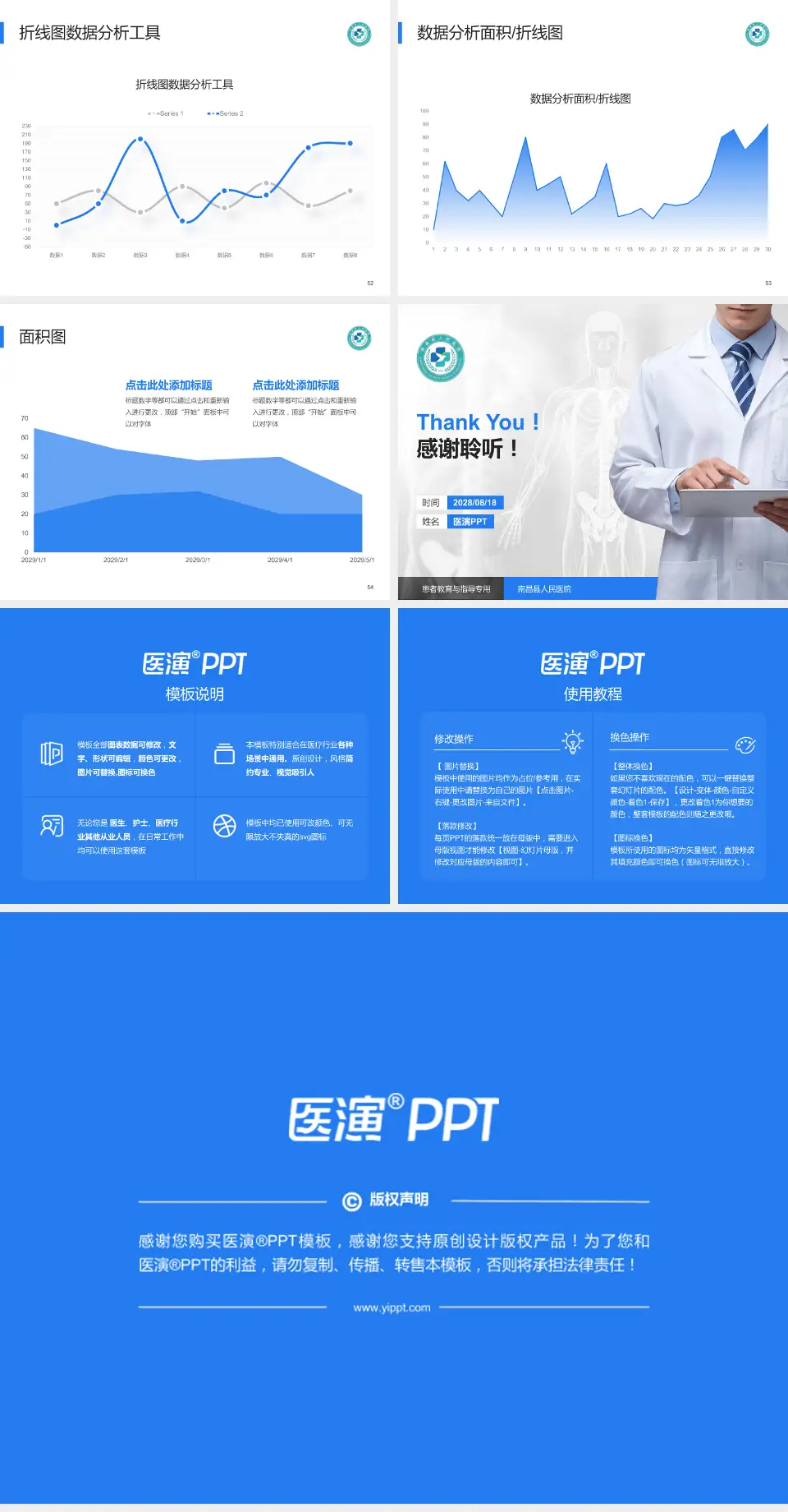 南昌县人民医院患者教育与指导PPT模板4:3格式幻灯片预览图7