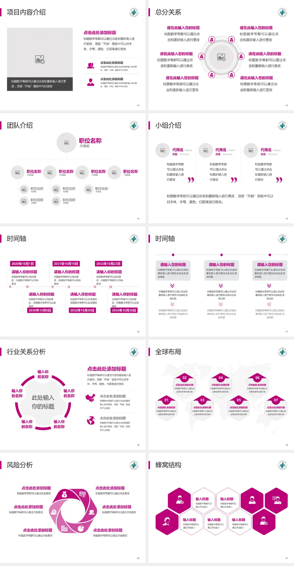 鞍山市妇儿医院会议与研讨会PPT模板4:3格式幻灯片预览图3