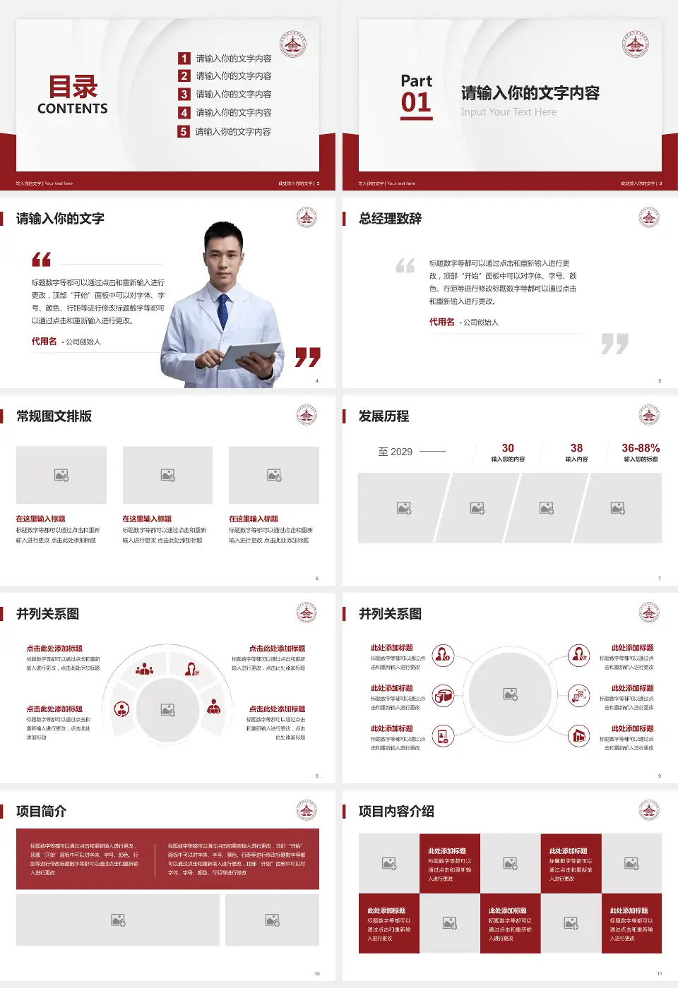 大连市金州区中医医院医院管理报告PPT模板16:9格式幻灯片预览图2