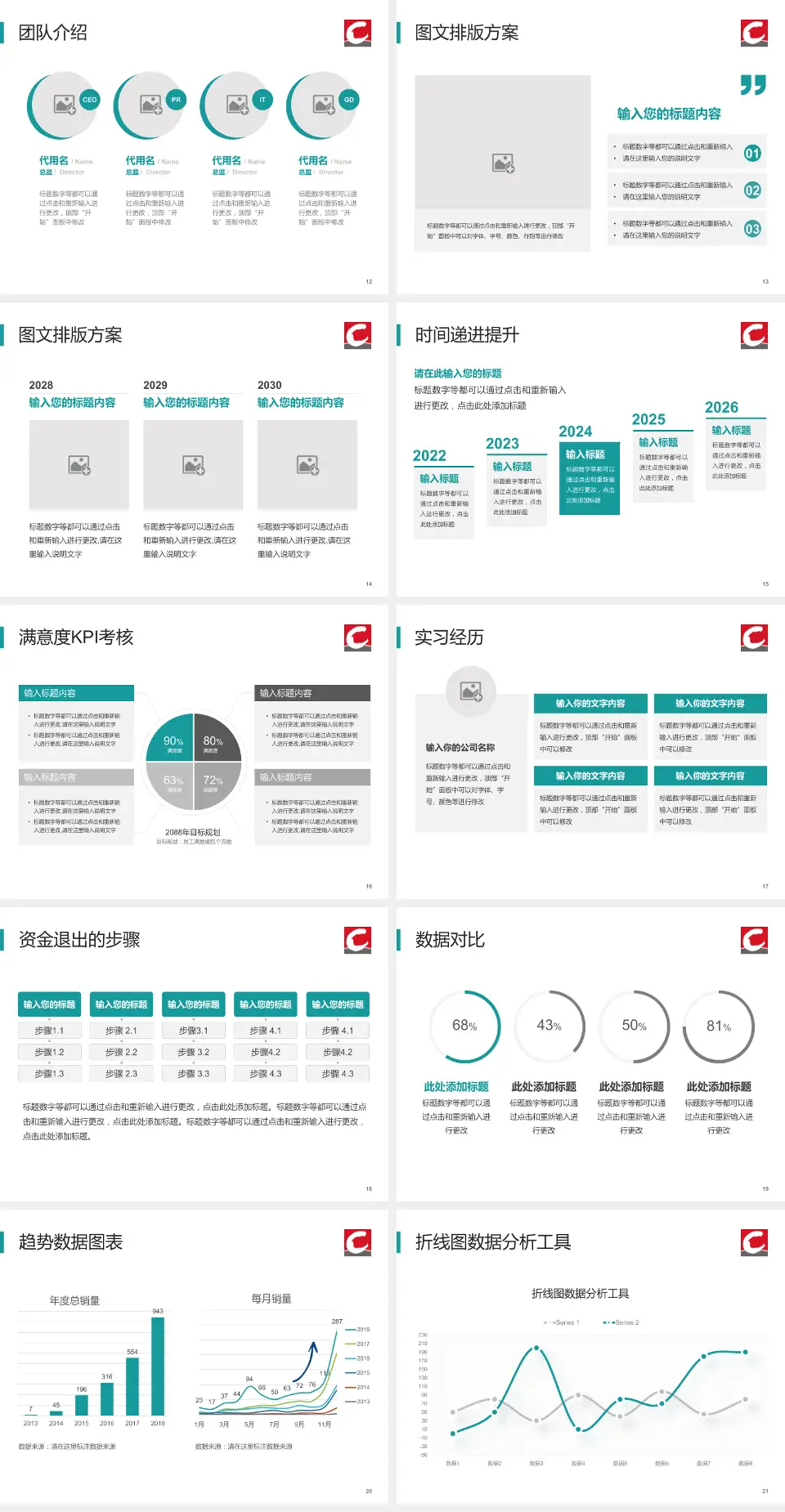 丹东市第一医院培训与教育PPT模板4:3格式幻灯片预览图3