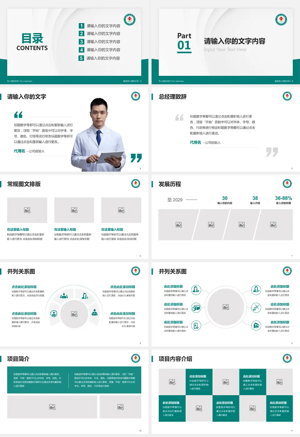 大连市中医医院医院管理报告PPT模板16:9格式幻灯片预览图2