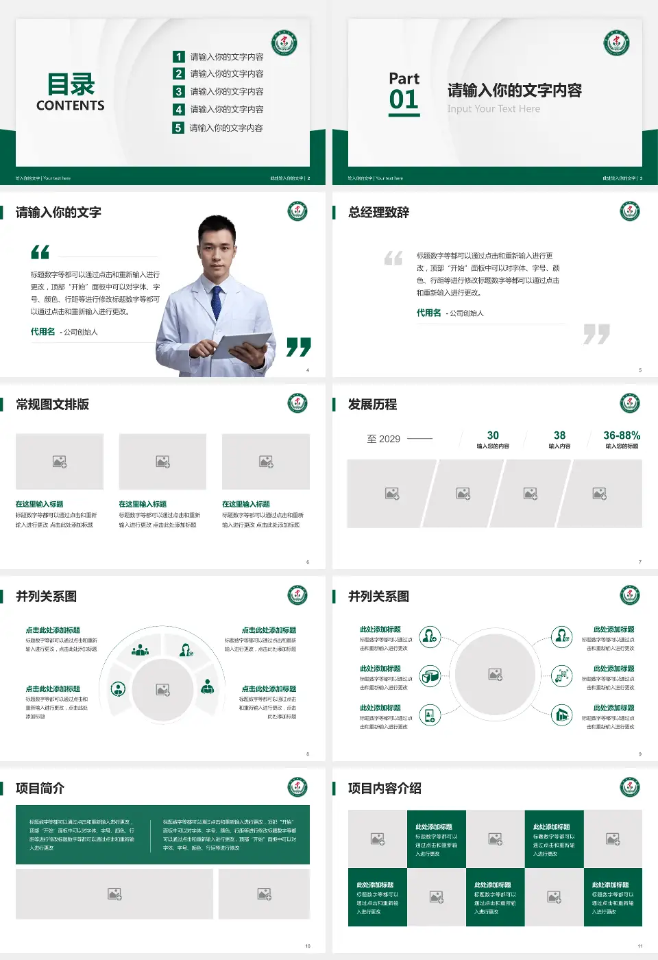 庄河市中心医院医院管理报告PPT模板16:9格式幻灯片预览图2