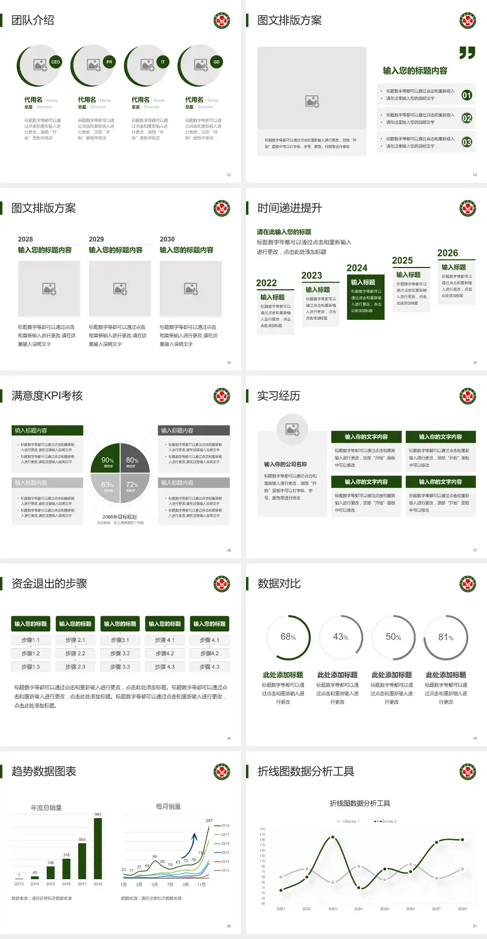 北部战区总医院培训与教育PPT模板4:3格式幻灯片预览图3