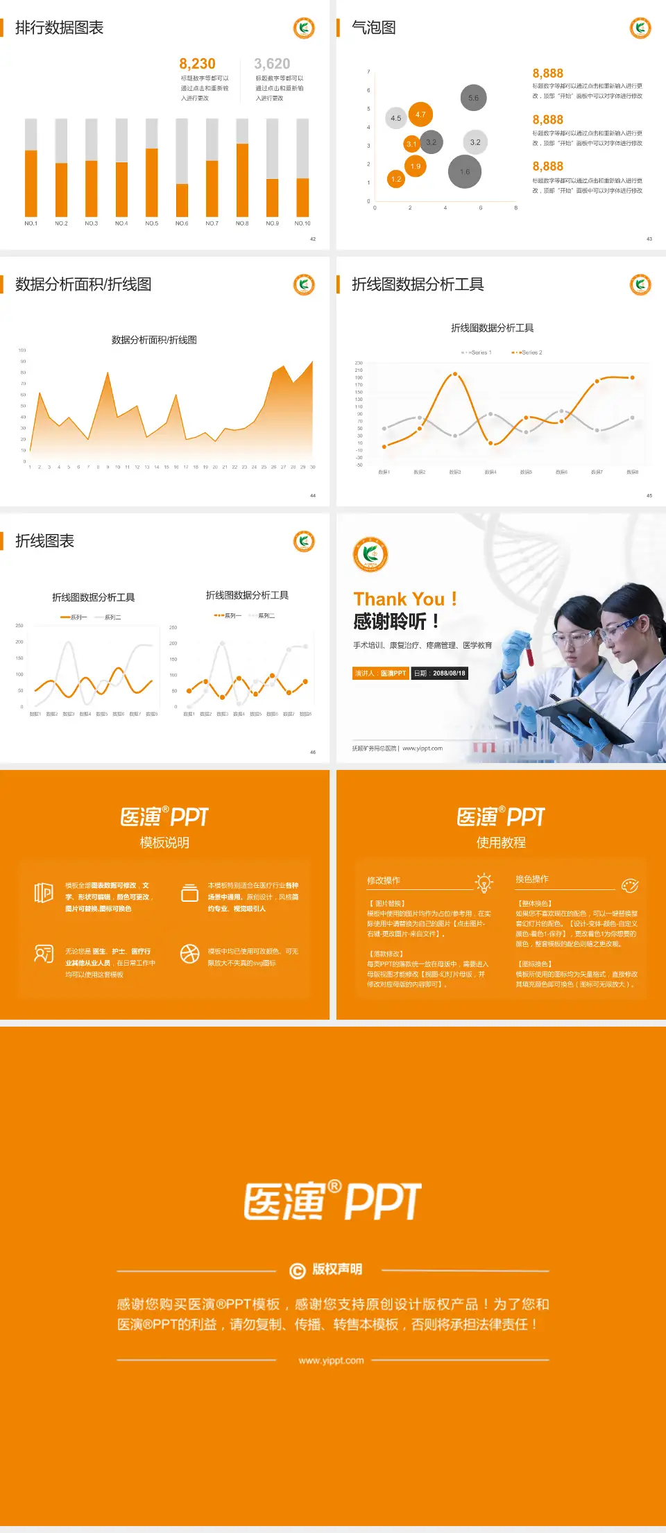 抚顺矿务局总医院科研成果展示PPT模板4:3格式幻灯片预览图6