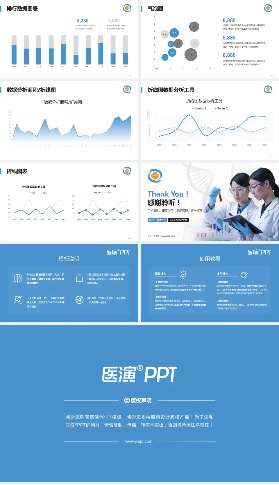 绥中县医院科研成果展示PPT模板16:9格式幻灯片预览图6