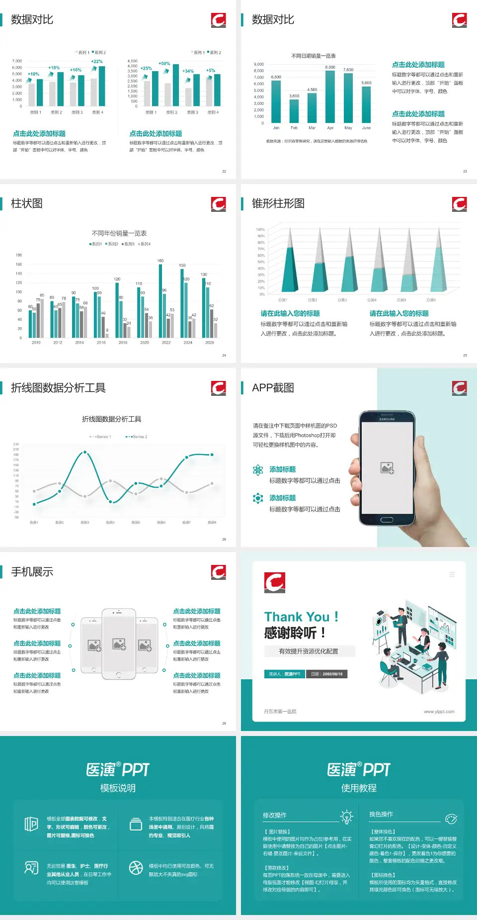 丹东市第一医院财务与预算报告PPT模板4:3格式幻灯片预览图4