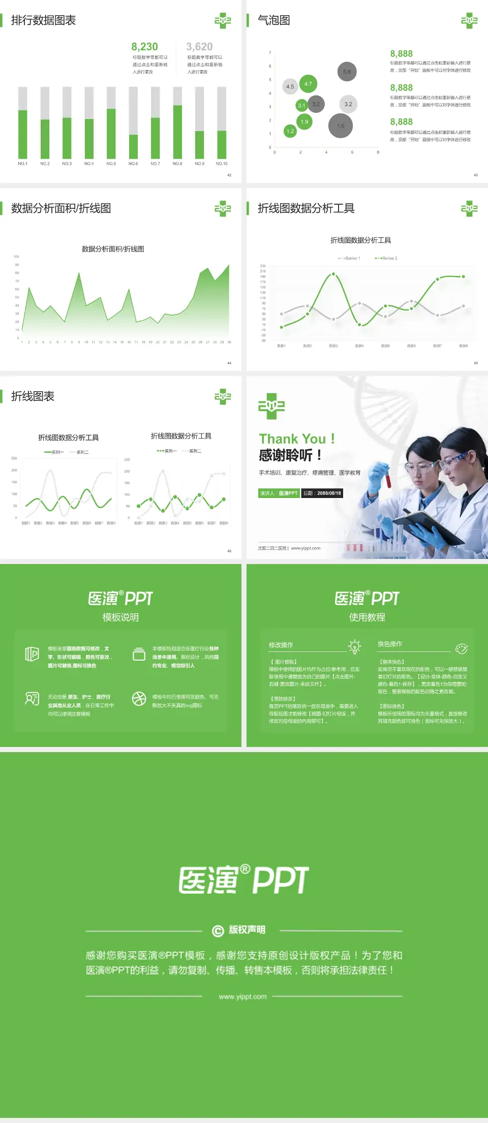 沈阳二四二医院科研成果展示PPT模板4:3格式幻灯片预览图6