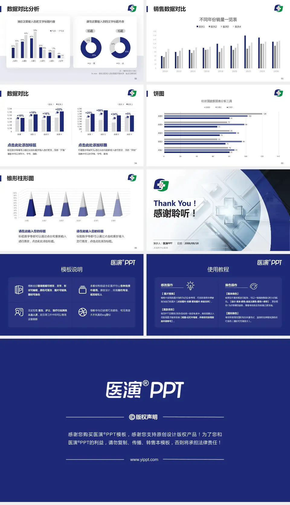 凤城市中心医院医疗行业比赛专用PPT模板16:9格式幻灯片预览图7