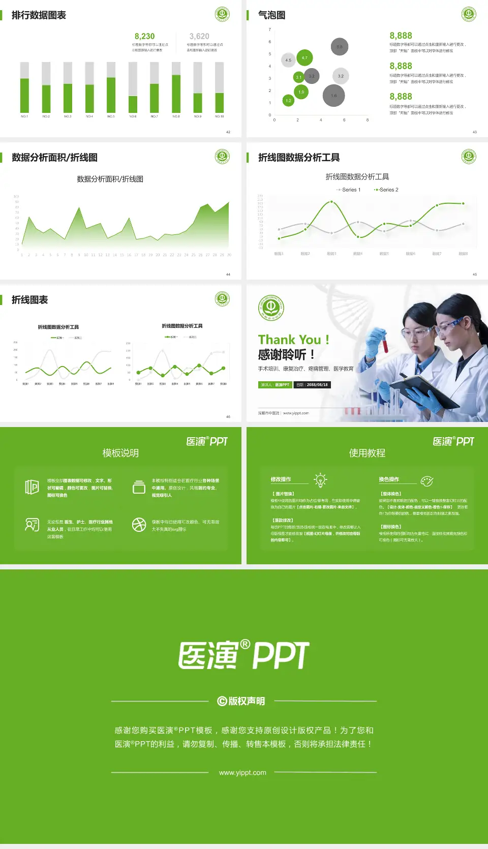 抚顺市中医院科研成果展示PPT模板16:9格式幻灯片预览图6
