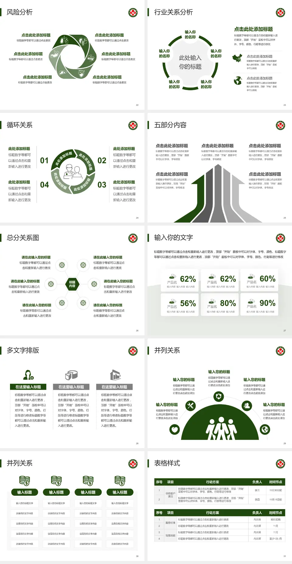 北部战区总医院科室介绍与推广PPT模板4:3格式幻灯片预览图4