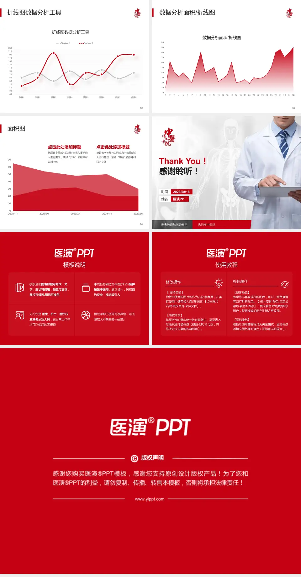 沈阳市中医院患者教育与指导PPT模板4:3格式幻灯片预览图7