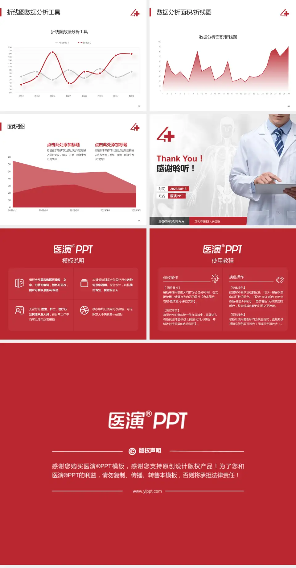 沈阳市第四人民医院患者教育与指导PPT模板4:3格式幻灯片预览图7
