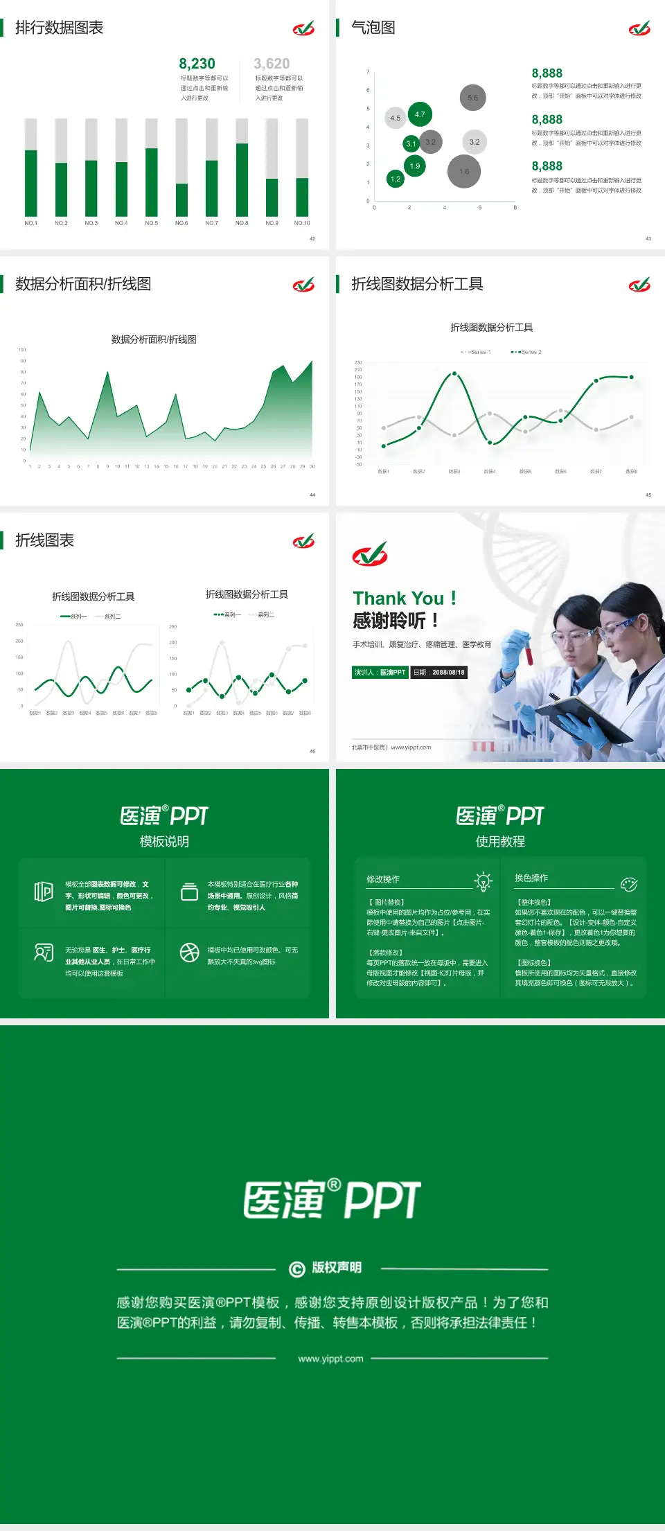 北票市中医院科研成果展示PPT模板4:3格式幻灯片预览图6