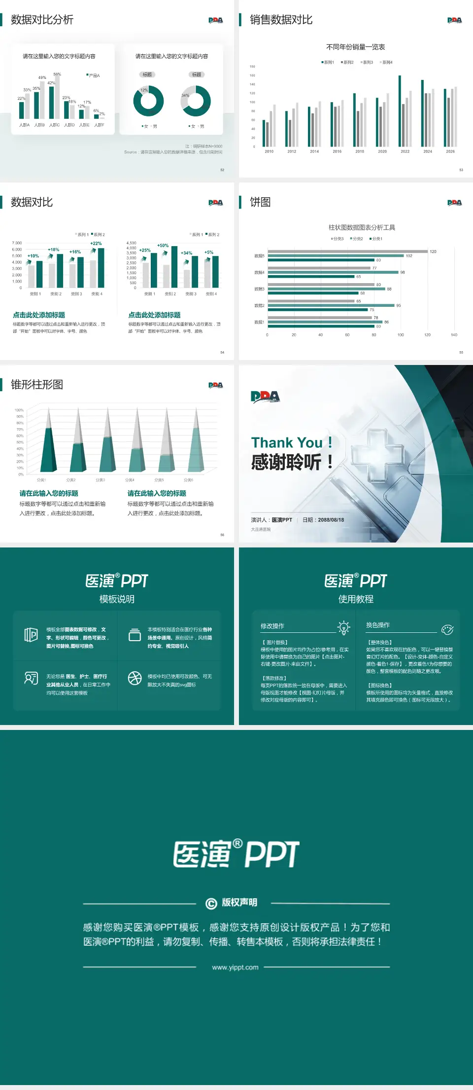 大连港医院医疗行业比赛专用PPT模板4:3格式幻灯片预览图7