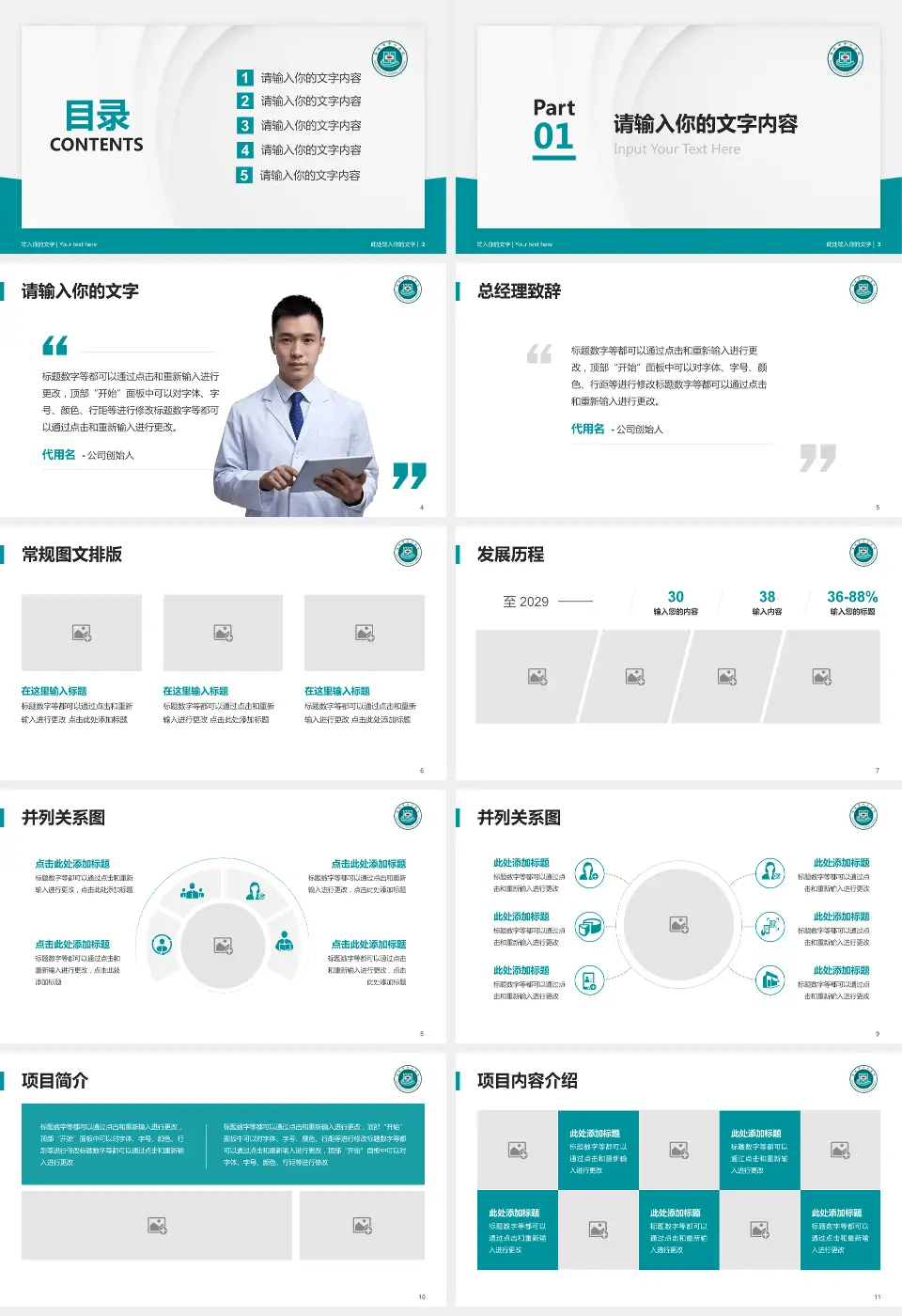 海城市中心医院医院管理报告PPT模板16:9格式幻灯片预览图2