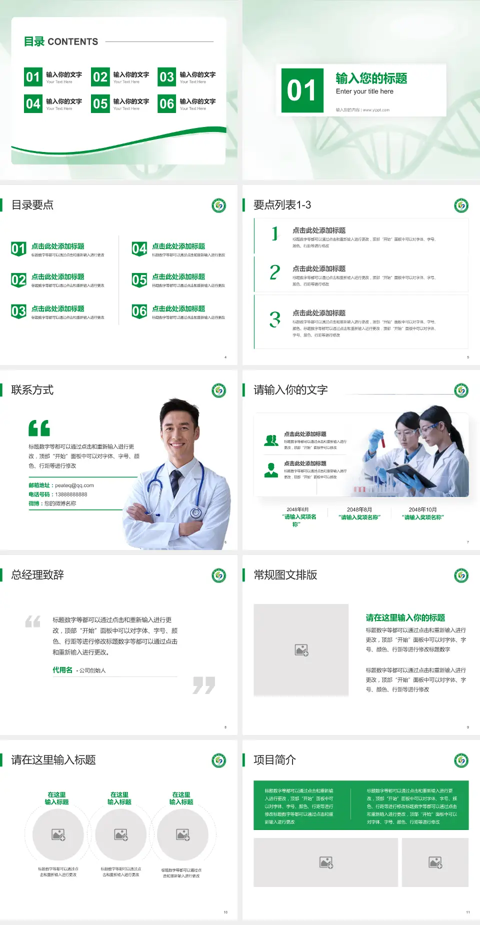 抚顺市第二医院项目申请与汇报PPT模板4:3格式幻灯片预览图2