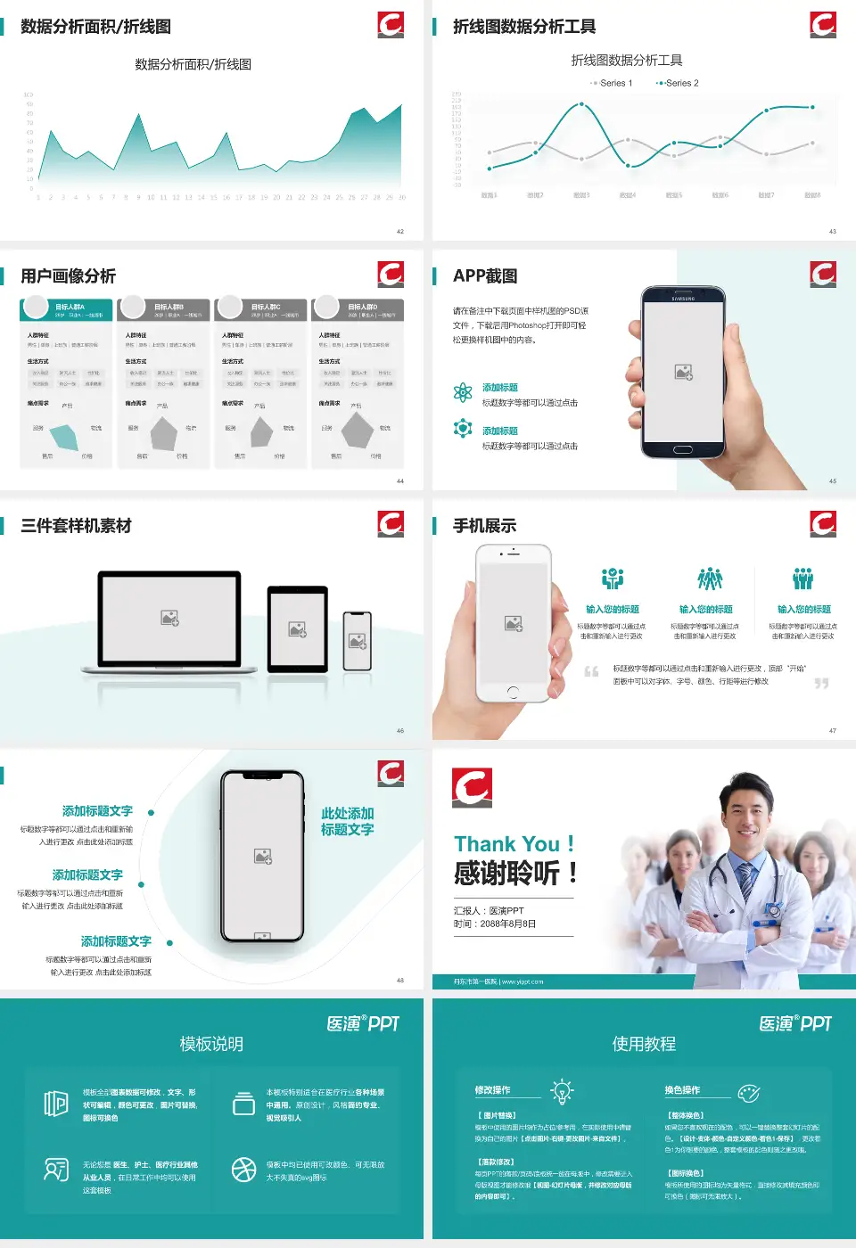 丹东市第一医院科室介绍与推广PPT模板16:9格式幻灯片预览图6