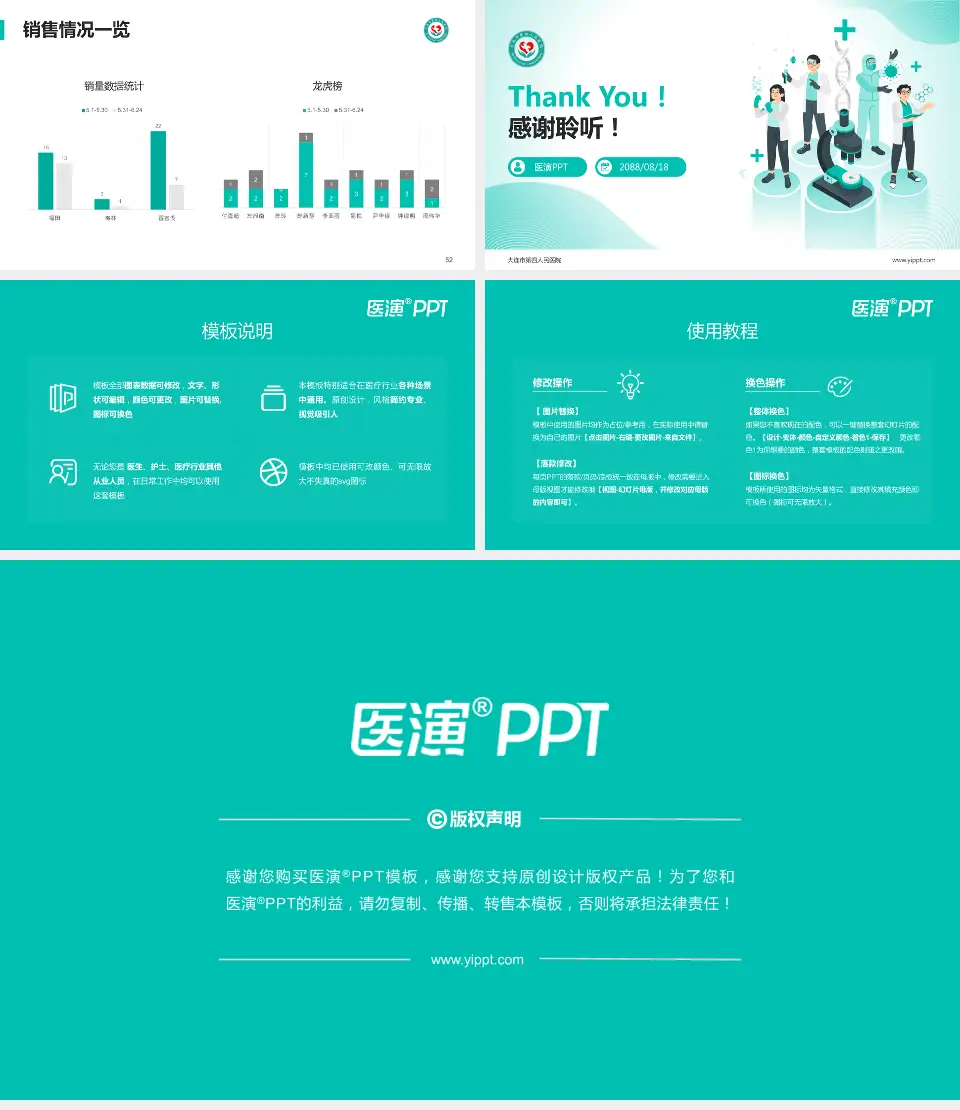大连市第四人民医院品管圈PDCA演示专用PPT模板16:9格式幻灯片预览图7