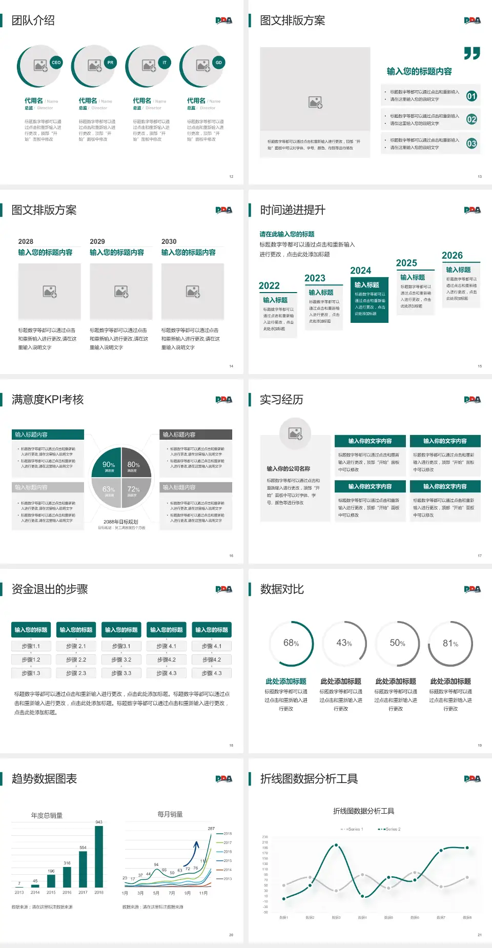大连港医院培训与教育PPT模板4:3格式幻灯片预览图3