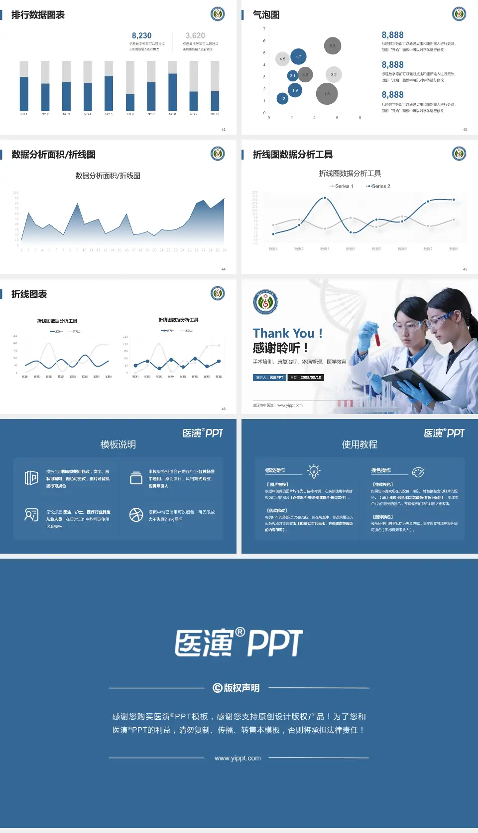 凌源市中医院科研成果展示PPT模板16:9格式幻灯片预览图6