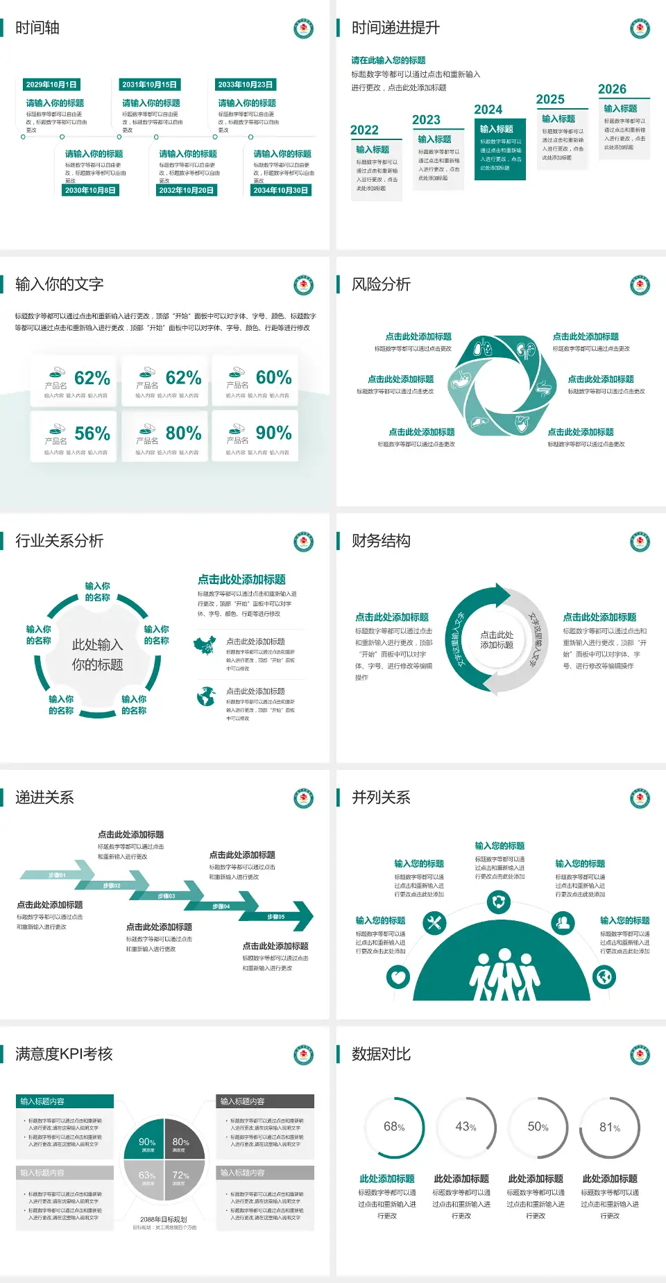 大连市中医医院病例分享与讨论PPT模板4:3格式幻灯片预览图3