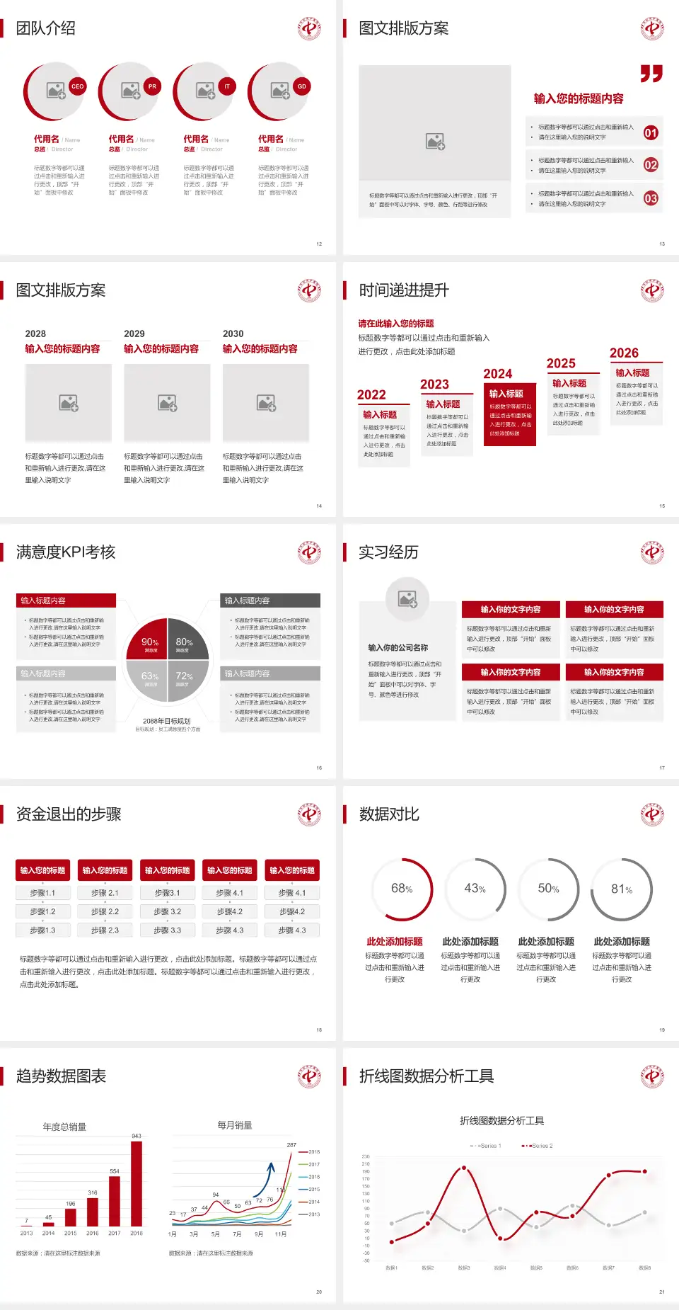 丹东市中医院培训与教育PPT模板4:3格式幻灯片预览图3