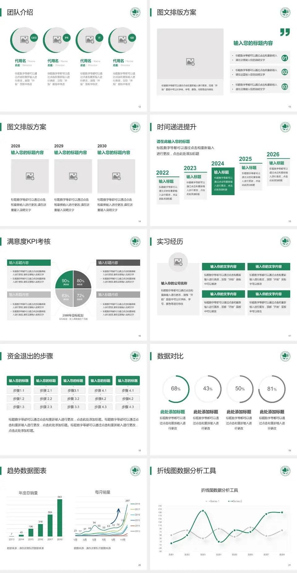 北京华信医院培训与教育PPT模板4:3格式幻灯片预览图3