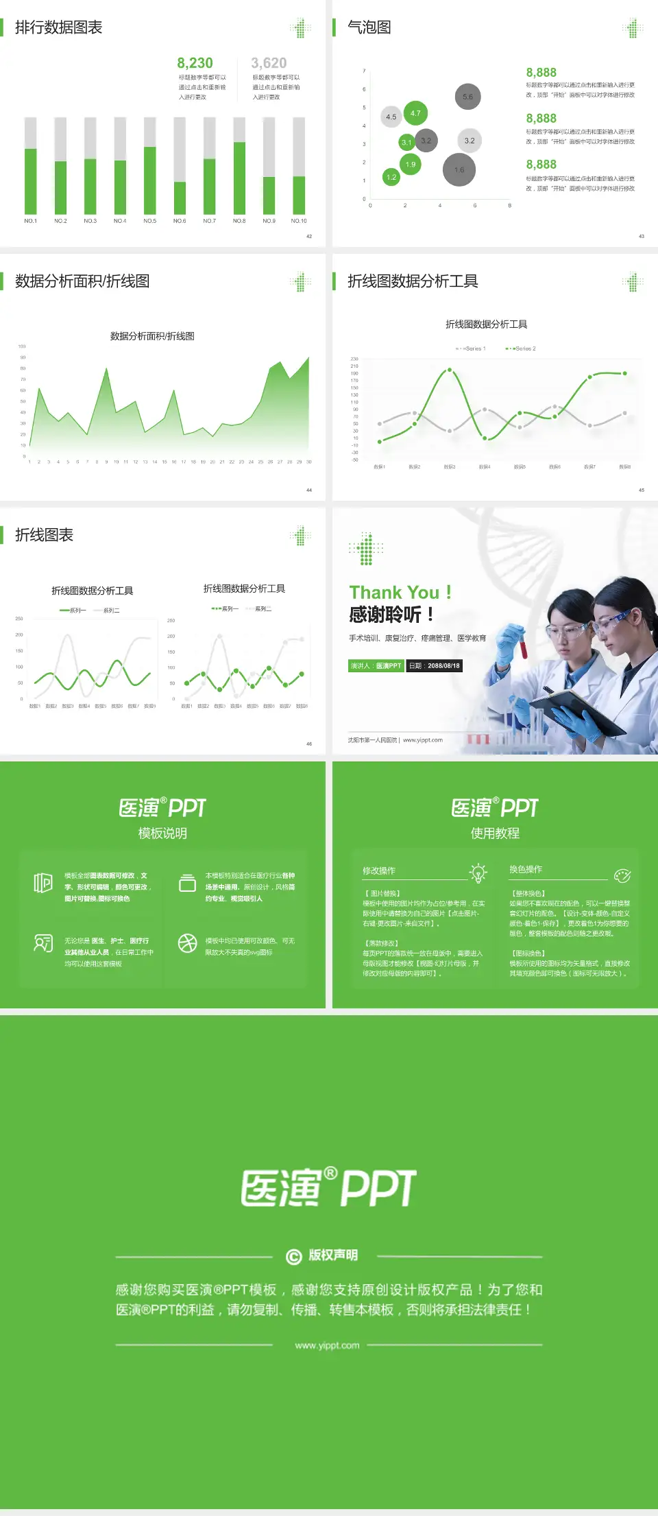 沈阳市第一人民医院科研成果展示PPT模板4:3格式幻灯片预览图6