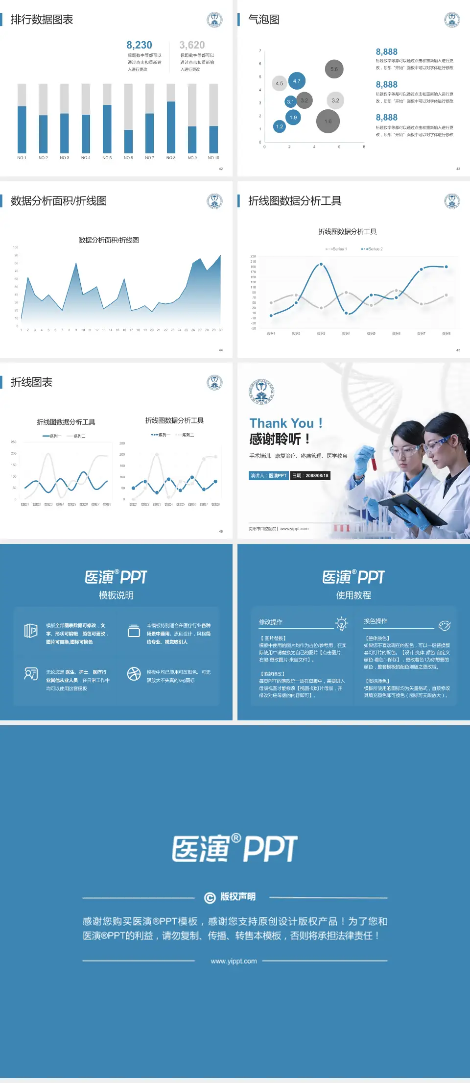 沈阳市口腔医院科研成果展示PPT模板4:3格式幻灯片预览图6
