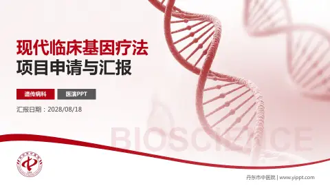 丹东市中医院项目申请与汇报PPT模板