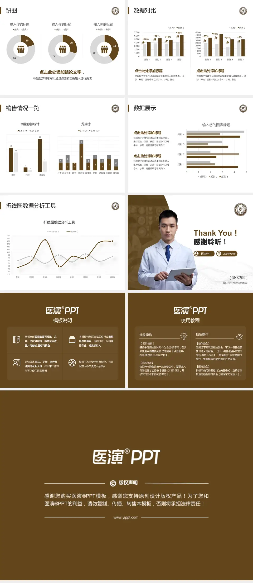 营口市中西医结合医院病例分享与讨论PPT模板4:3格式幻灯片预览图4