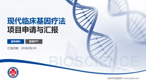 大连市友谊医院项目申请与汇报PPT模板
