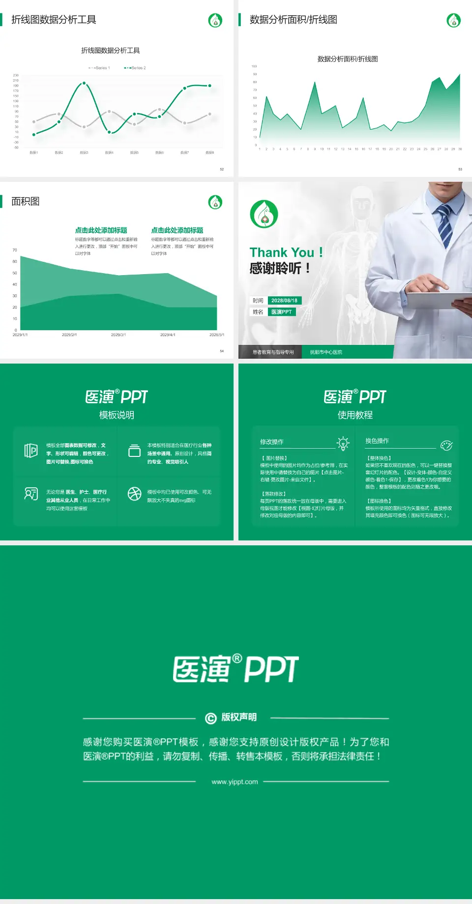 抚顺市中心医院患者教育与指导PPT模板4:3格式幻灯片预览图7