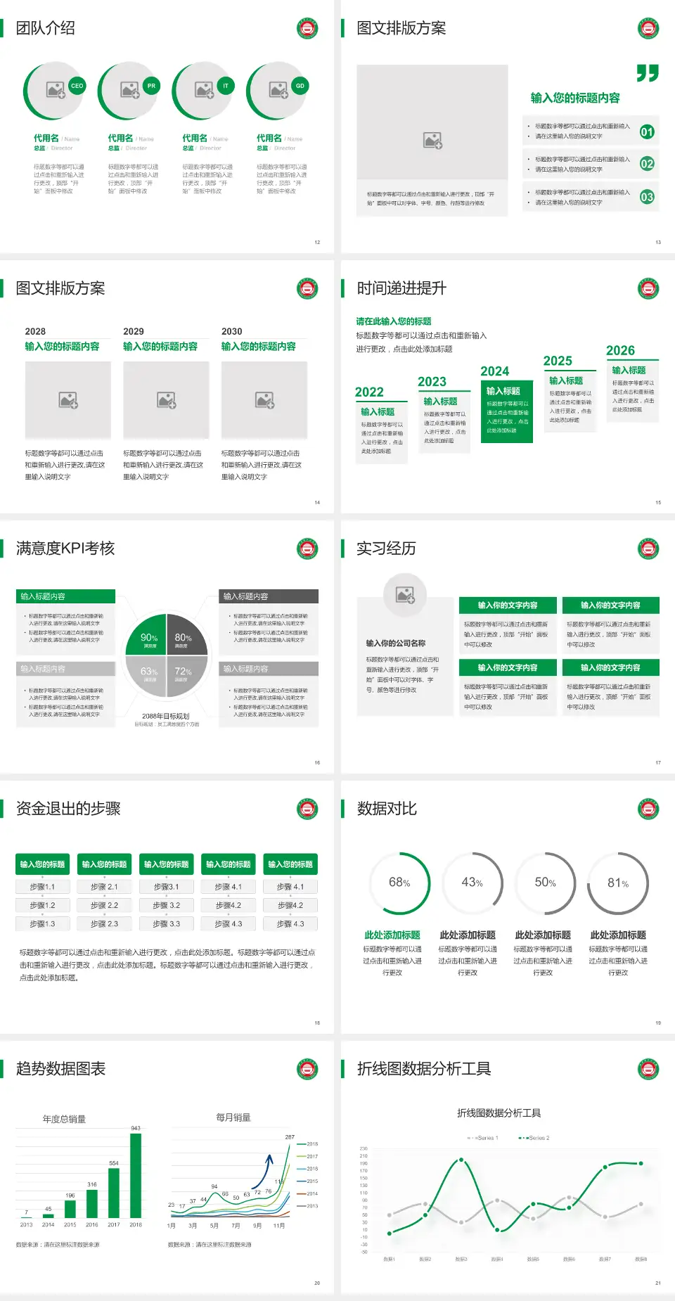 北票市中心医院培训与教育PPT模板4:3格式幻灯片预览图3
