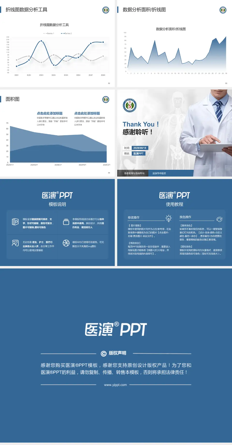 凌源市中医院患者教育与指导PPT模板4:3格式幻灯片预览图7