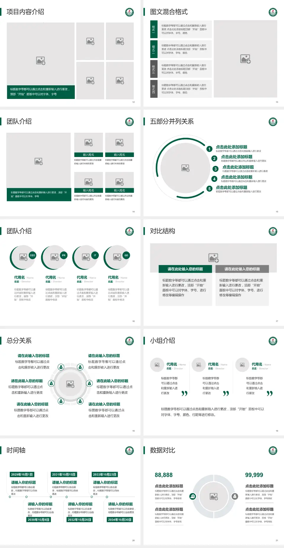 庄河市中心医院医疗知识普及PPT模板4:3格式幻灯片预览图3