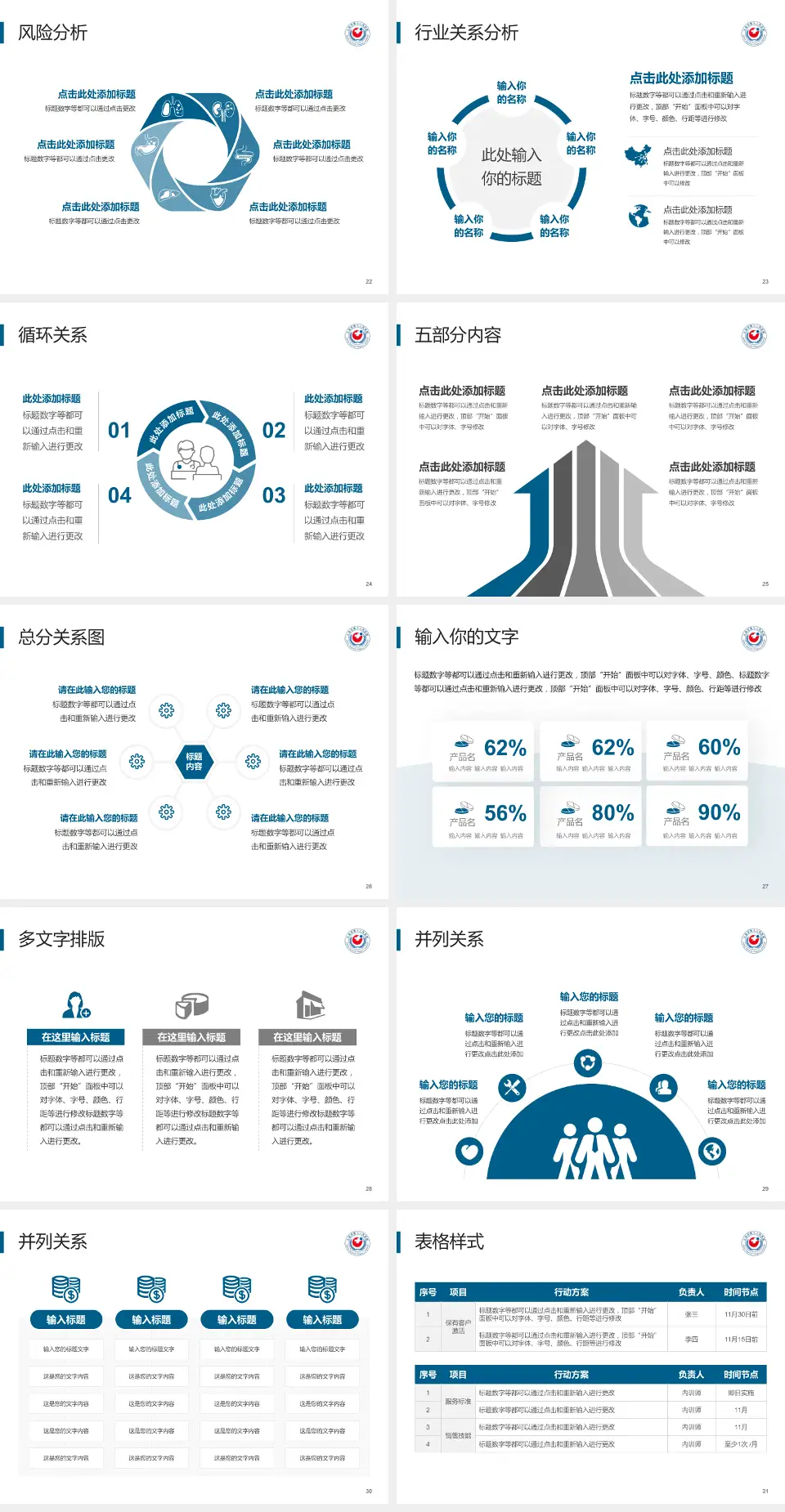 大连市第七人民医院科室介绍与推广PPT模板4:3格式幻灯片预览图4