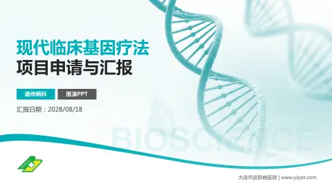 大连市皮肤病医院项目申请与汇报PPT模板