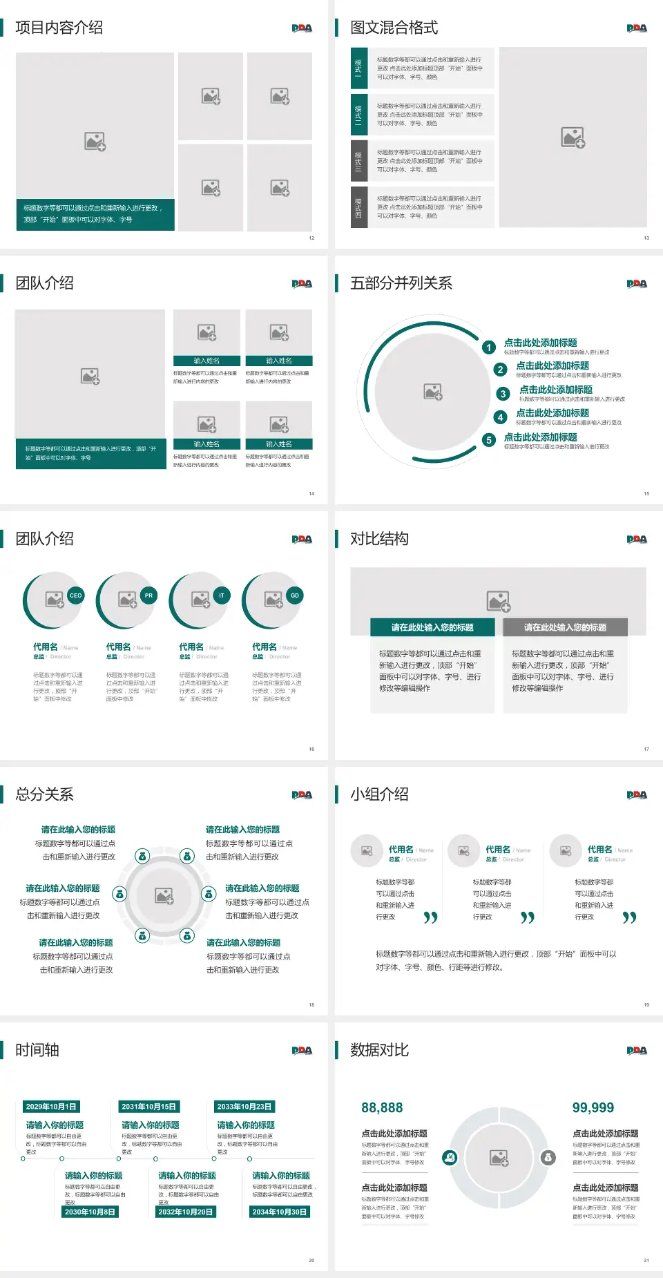 大连港医院医疗知识普及PPT模板4:3格式幻灯片预览图3