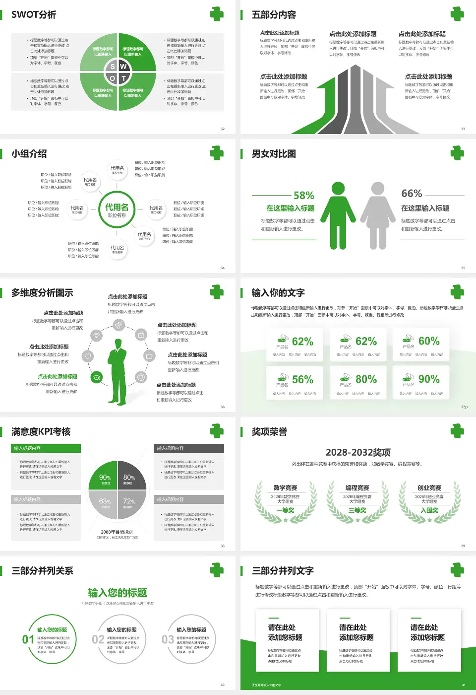 中国医科大学附属第一医院鞍山医院医疗行业比赛专用PPT模板16:9格式幻灯片预览图5