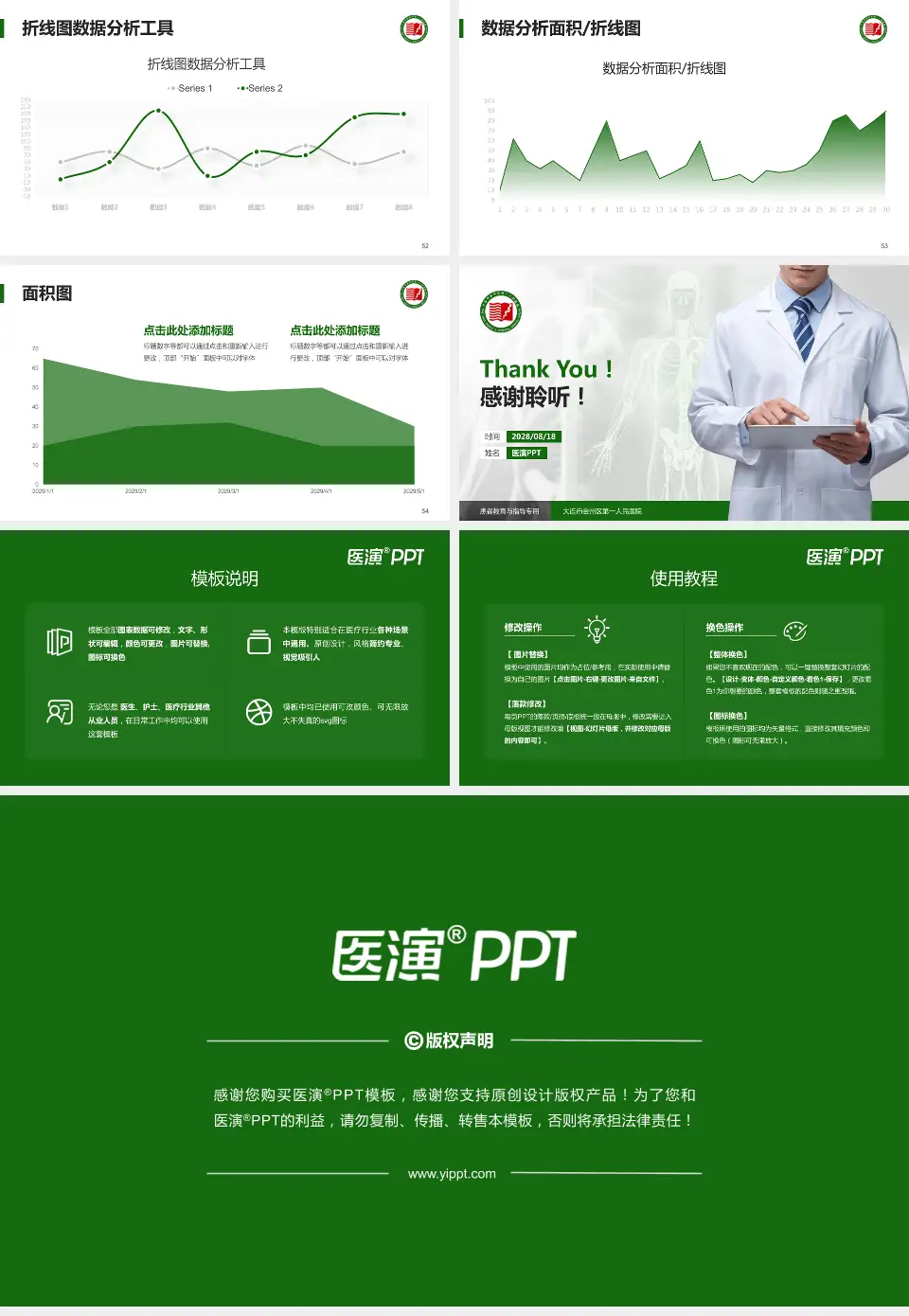 大连市金州区第一人民医院患者教育与指导PPT模板16:9格式幻灯片预览图7