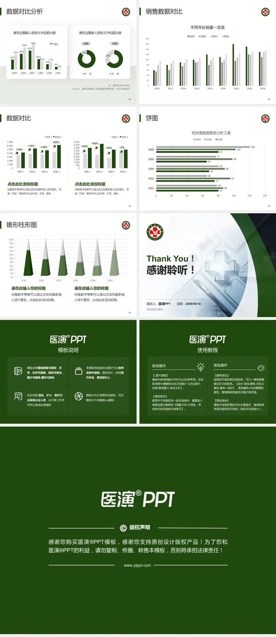 北部战区总医院医疗行业比赛专用PPT模板4:3格式幻灯片预览图7