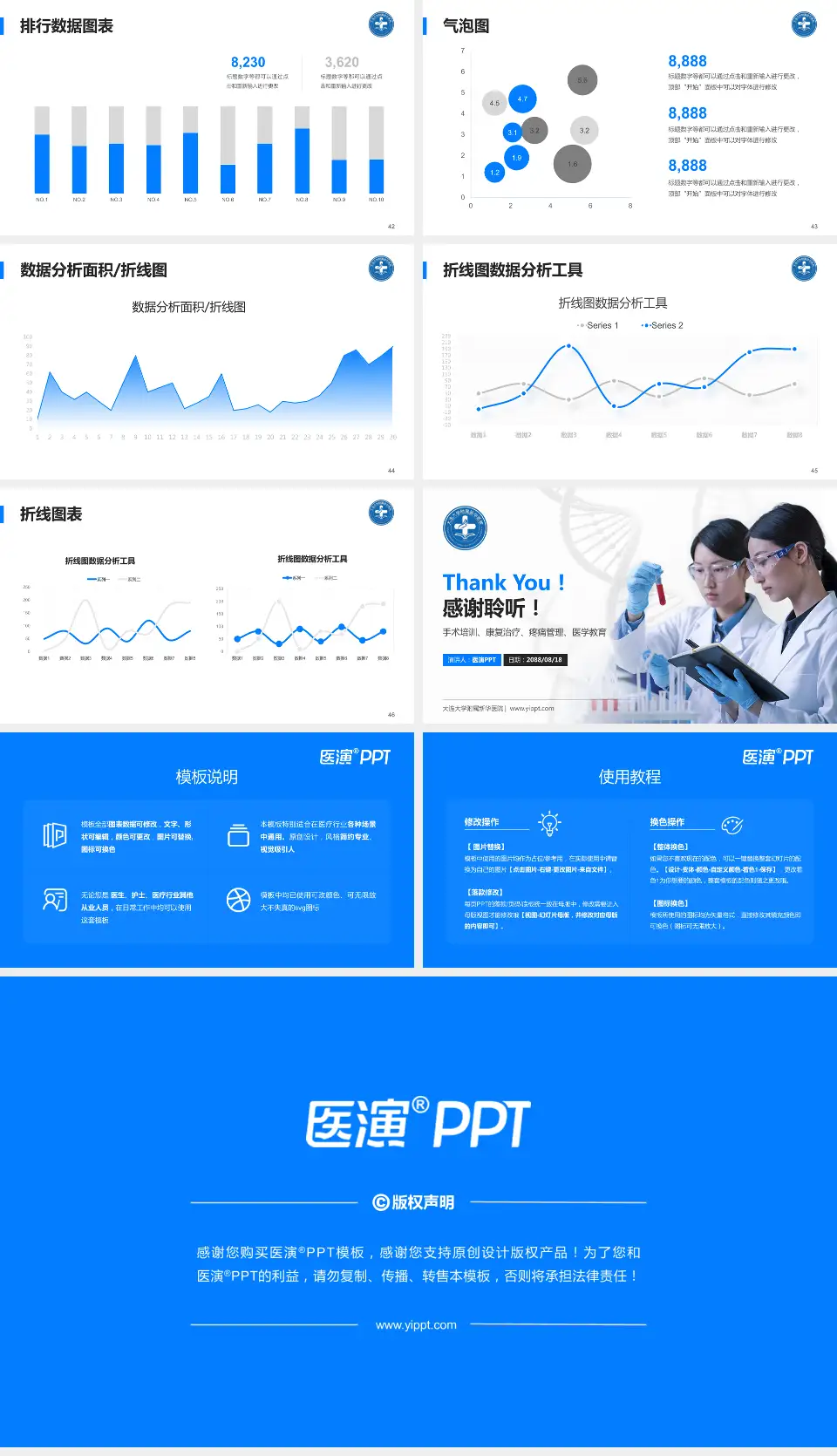 大连大学附属新华医院科研成果展示PPT模板16:9格式幻灯片预览图6