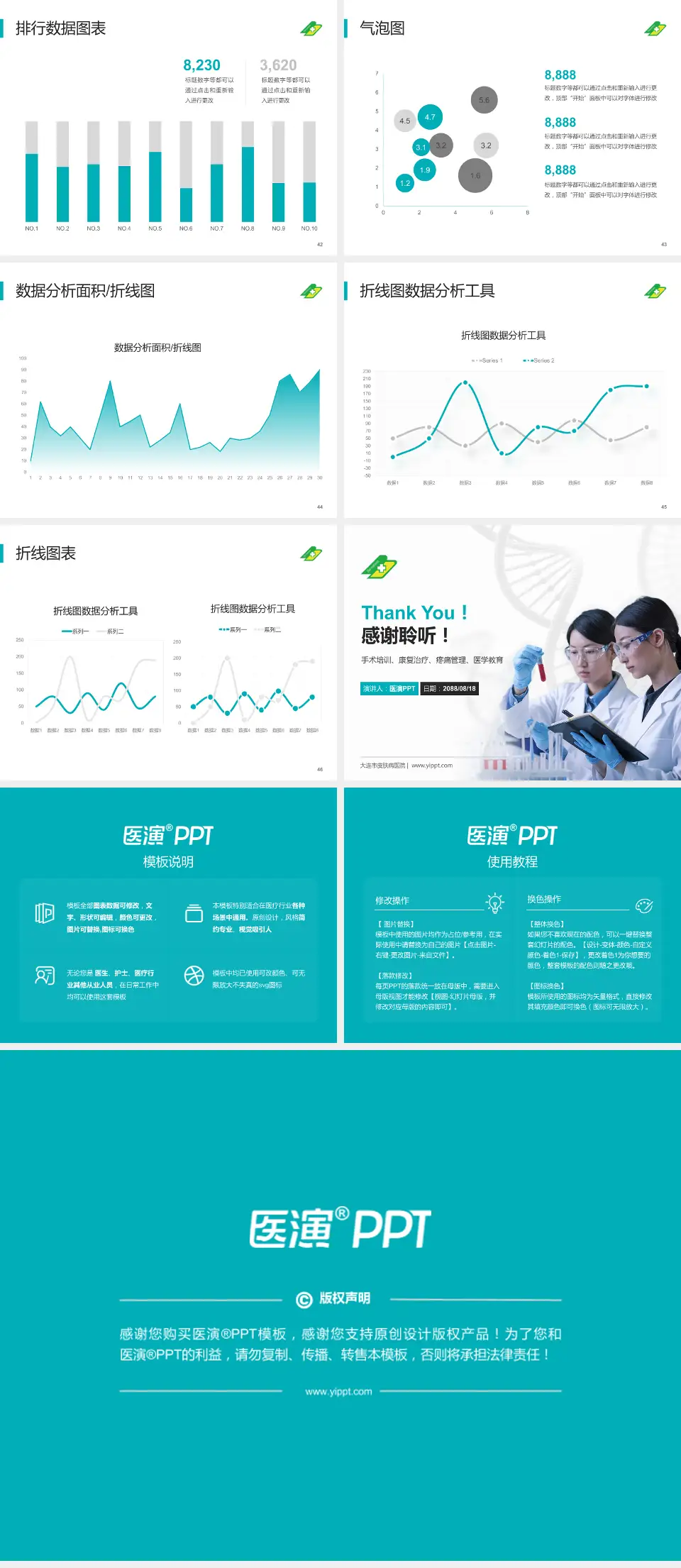 大连市皮肤病医院科研成果展示PPT模板4:3格式幻灯片预览图6