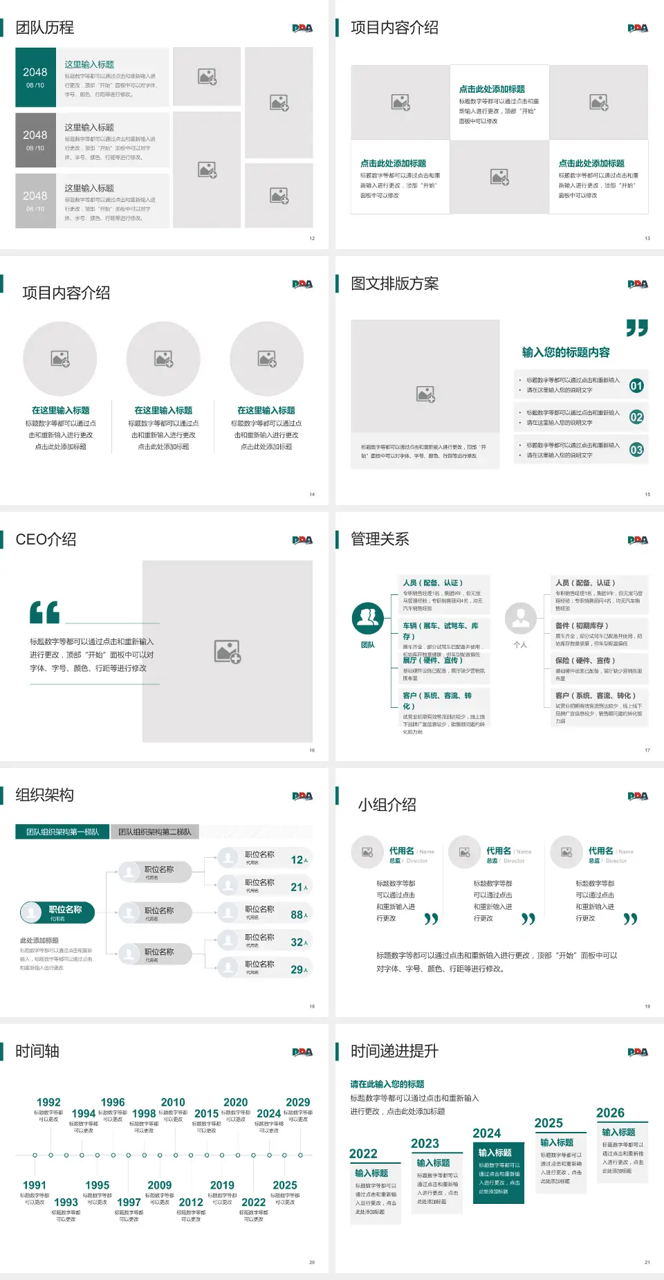 大连港医院医院管理报告PPT模板4:3格式幻灯片预览图3